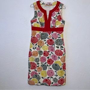 Boden Notch Neck Pink Floral Shift Dress WH249 Size 6